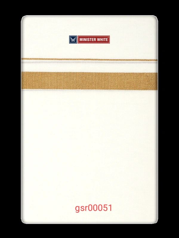 Minister White Dhothi-GSR00051 - 127 By 200 Cms