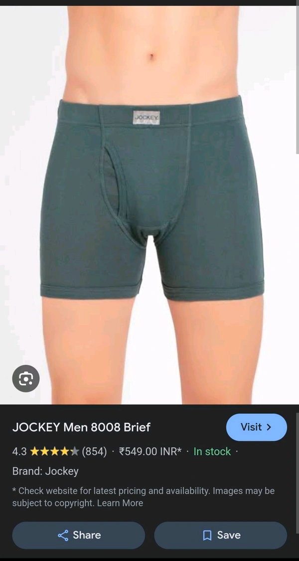 Jockey Brief 8008 3pack - XL