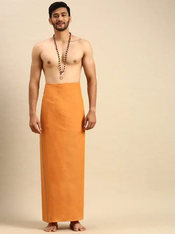 RAMRAJ DHOTHI-SKU-3552 - 1.27M  BY 2.00M, ASTRA MANGO