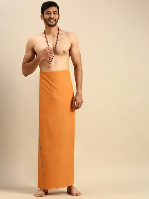 RAMRAJ DHOTHI-SKU-3552 - 1.27M  BY 2.00M, ASTRA MANGO