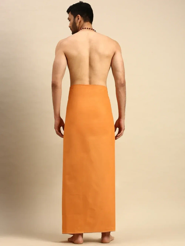 RAMRAJ DHOTHI-SKU-3552 - 1.27M  BY 2.00M, ASTRA MANGO