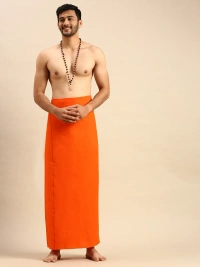 RAMRAJ DHOTHI-SKU-3553 - ASTRA ORANGE