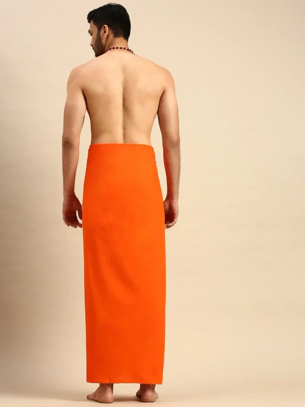 RAMRAJ DHOTHI-SKU-3553 - ASTRA ORANGE