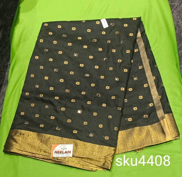 TISHA SAREE-SKU-4408 - Black, PASHMINA, NEELAM SAREE MANDIR