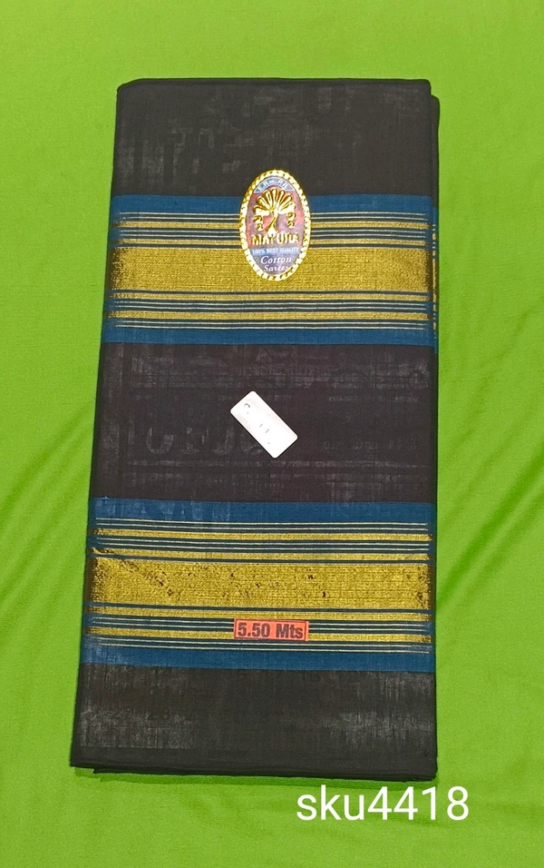 MAYURA COTTON SAREE-SKU-4418 - E.R.M.P, NEELAM SHOPPING MALL