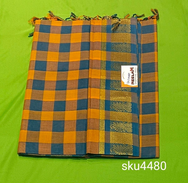COTTON SAREE-SKU-4480 - NEELAM SHOPPING MALL