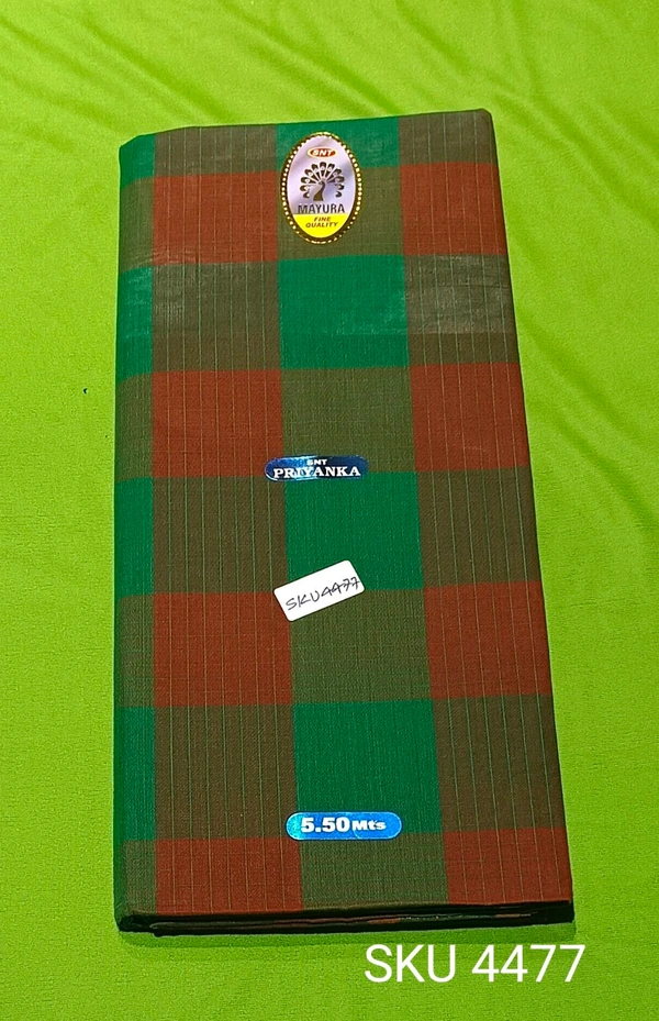 MAYURA COTTON SAREE-SKU-4477 - PRIYANKA, NEELAM SHOPPING MALL