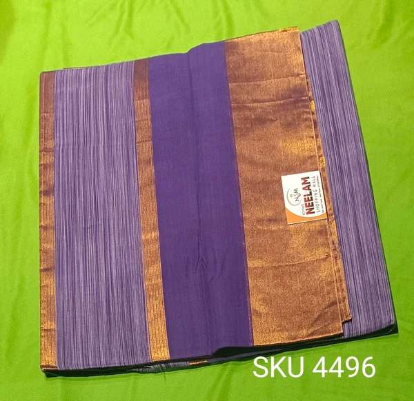 ZARI COTTON COTTON SAREE-SKU-4496 - COTTON