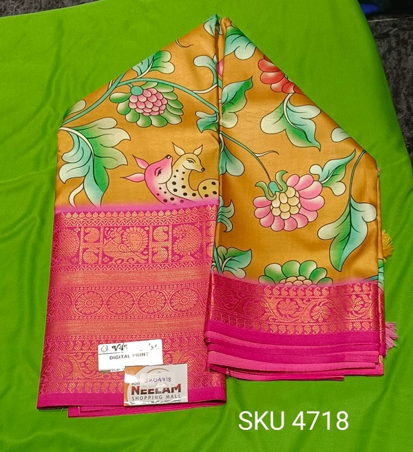 V4U KALAMKARI SAREE-SKU-SKU-4718 - KALAMKARI SAREE