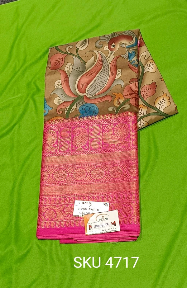 V4U KALAMKARI SAREE-SKU-SKU-4717 - KALAMKARI SAREE