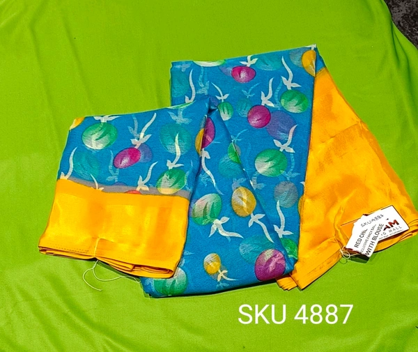 NSM CHIFFON SAREE-SKU-4887 - CHIFFON SAREE