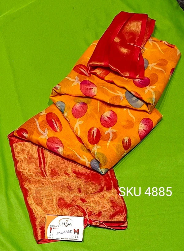 SAGAR CHIFFON SAREE-SKU-4885 - CHIFFON SAREE