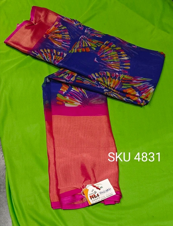 NSM CHIFFON SAREE-SKU-4831 - RED CHILLI