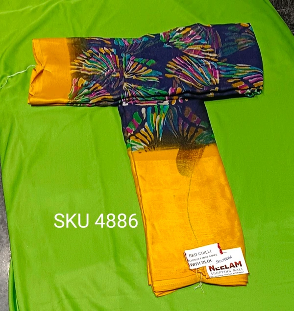 NSM CRAPE SAREE-SKU-4886 - CRAPE SAREE