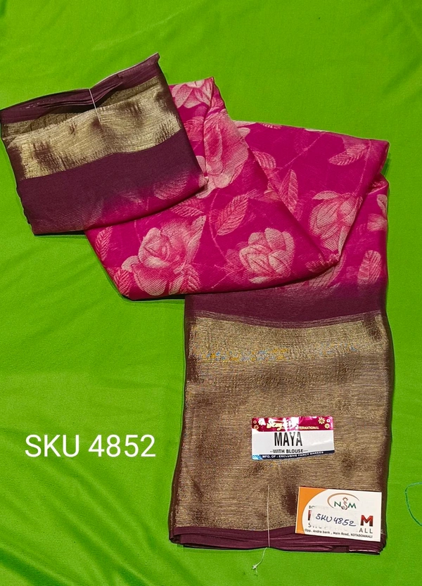 SAGAR CHIFFON SAREE-SKU-4852 - CHIFFON SAREE