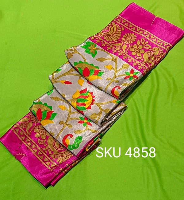 RAWAL CRAPE SAREE-SKU-4858 - CRAPE SAREE