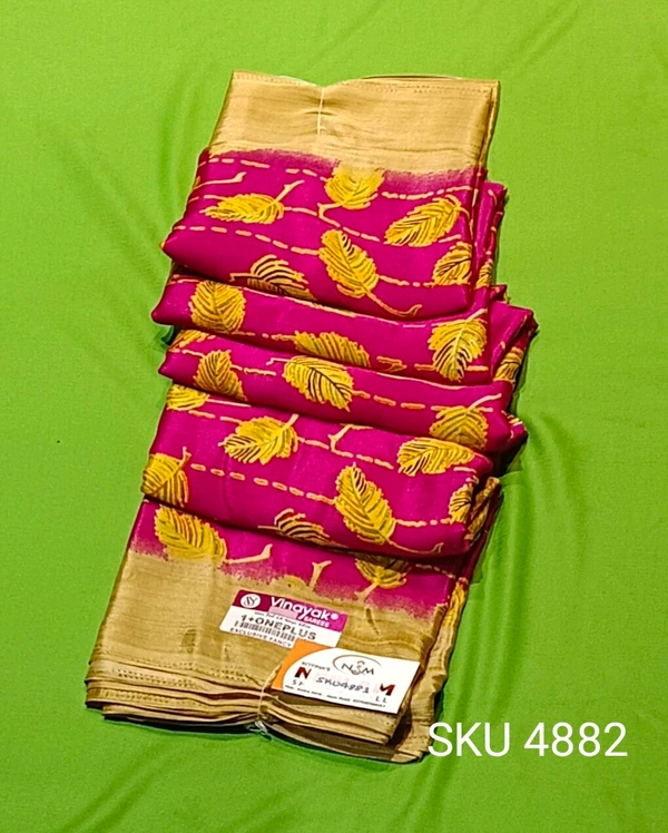 VINAYAKA CRAPE SAREE-SKU-4882 - CRAPE SAREE