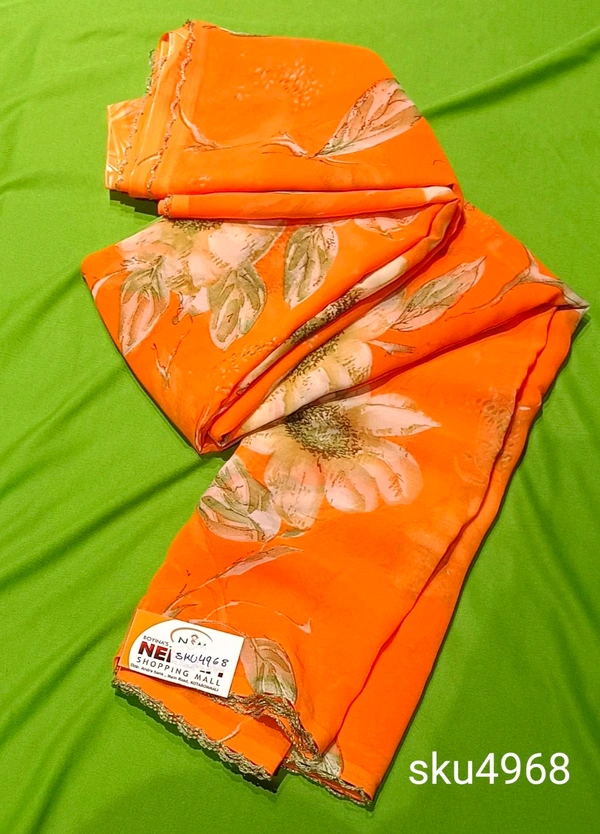 APPLE SYNTHETIC SAREE-SKU-4968