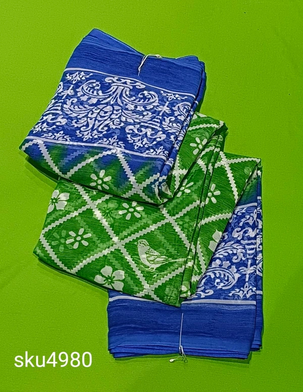 SHALU SYNTHETIC SAREE-SKU-4980