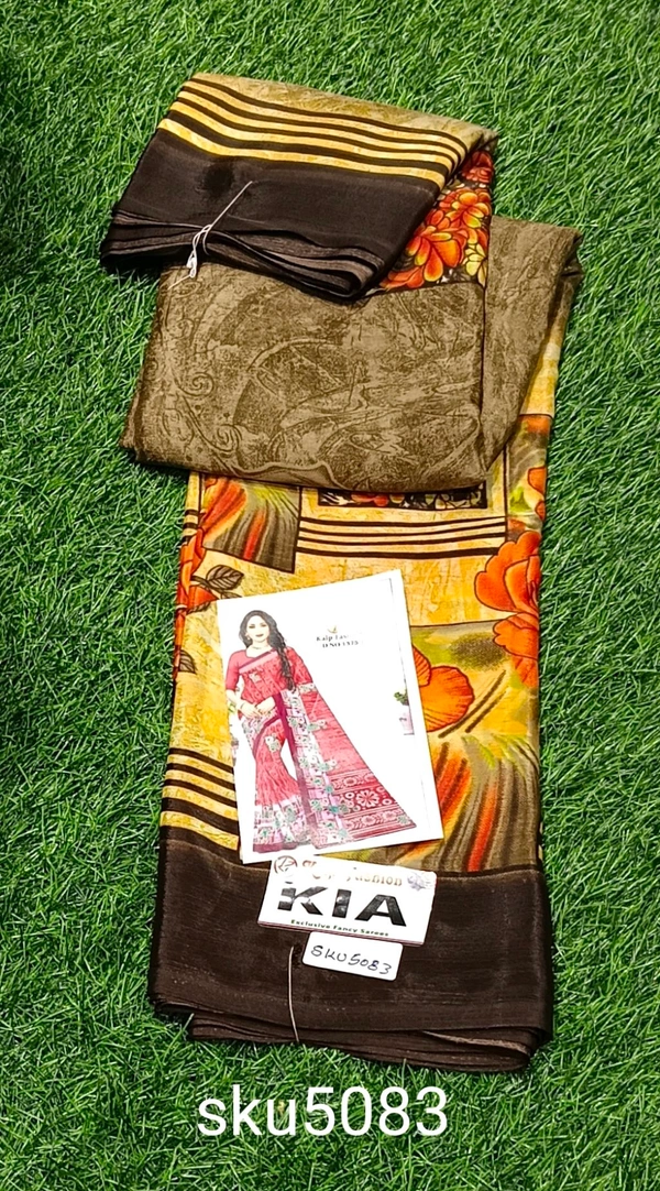 KALP FASHIONS CRAPE SAREE-SKU-5083 - KIA