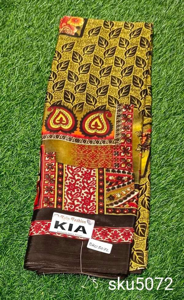 KALP FASHIONS CRAPE SAREE-SKU-5072 - KIA