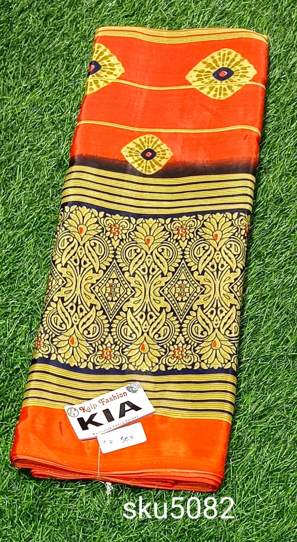 KALP FASHIONS CRAPE SAREE-SKU-5082 - KIA