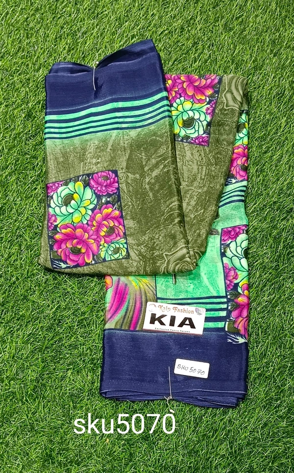 KALP FASHIONS CRAPE SAREE-SKU-5070 - KIA