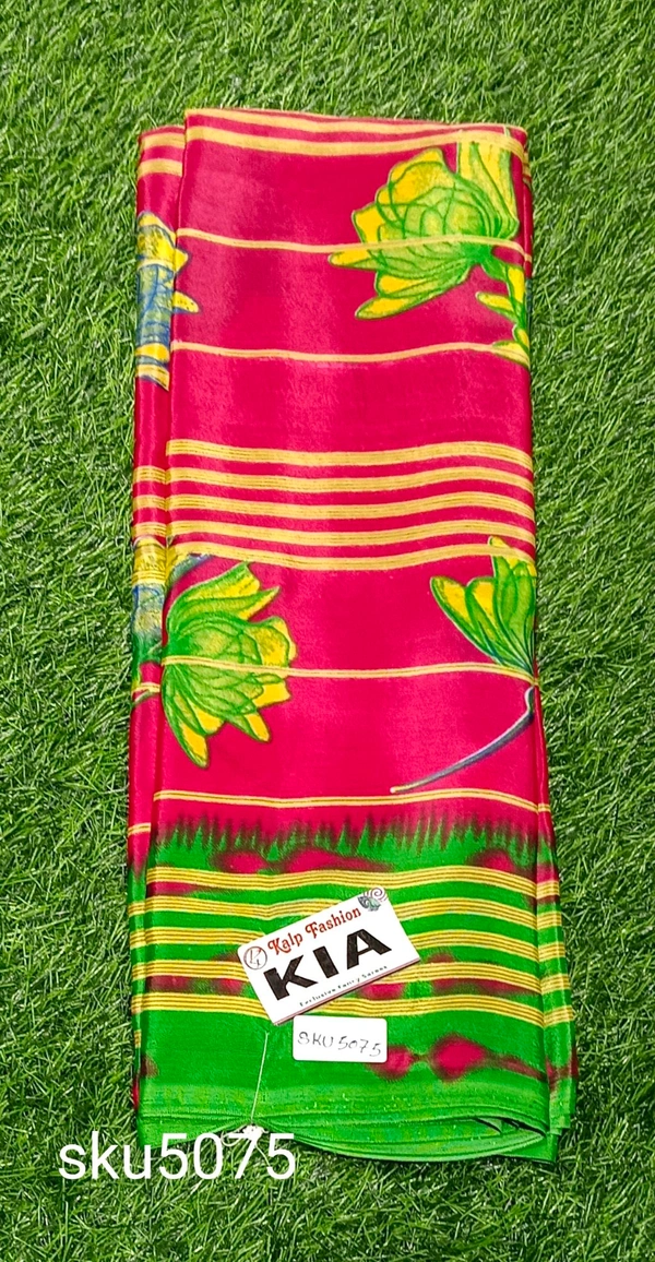 KALP FASHIONS CRAPE SAREE-SKU-5075 - KIA