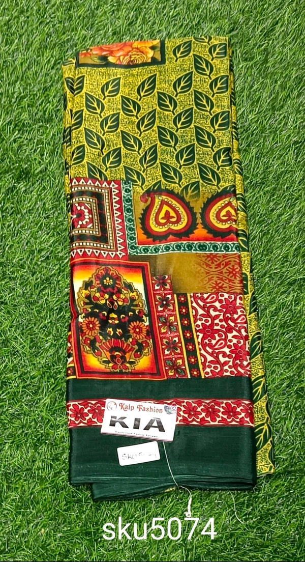 KALP FASHIONS CRAPE SAREE-SKU-5074 - KIA