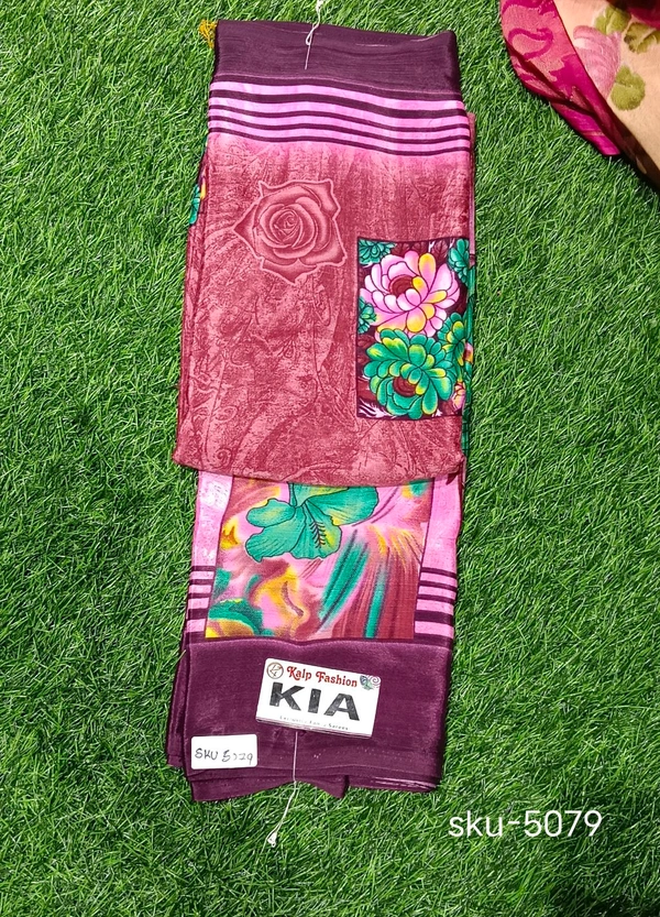 KALP FASHIONS CRAPE SAREE-SKU-5079 - KIA