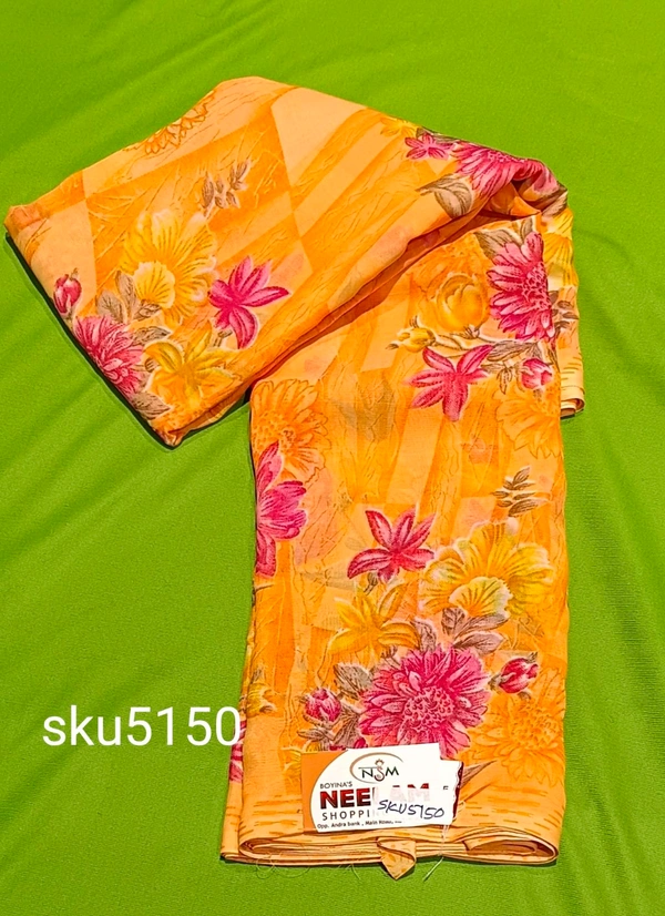 KALP FASHIONS POWDER  SAREE-SKU-5150 - NSM