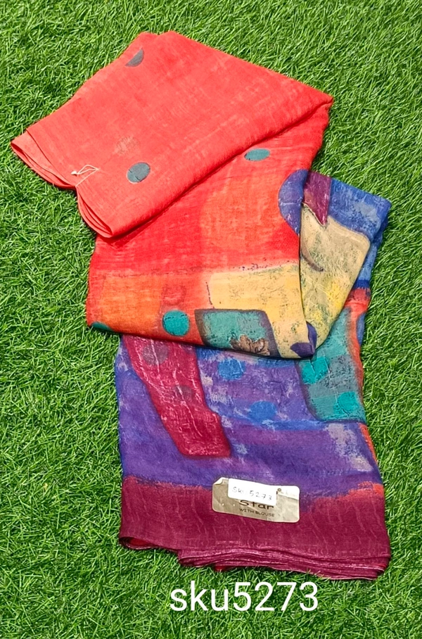 L.D FANCEY SAREE-SKU-5273 - L.D