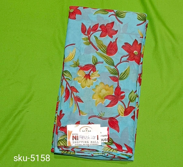 KALP FASHIONS POWDER  SAREE-SKU-5158 - NSM