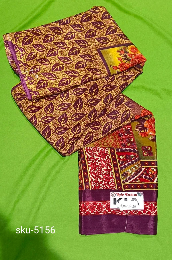 KALP FASHIONS POWDER  SAREE-SKU-5156 - NSM