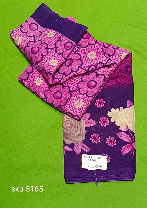 KALP FASHIONS POWDER  SAREE-SKU-5165 - NSM