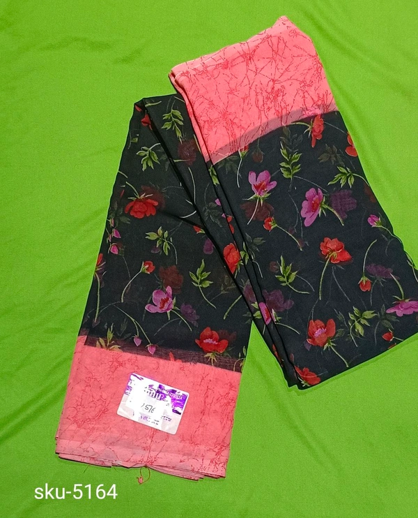 KALP FASHIONS POWDER  SAREE-SKU-5164 - NSM