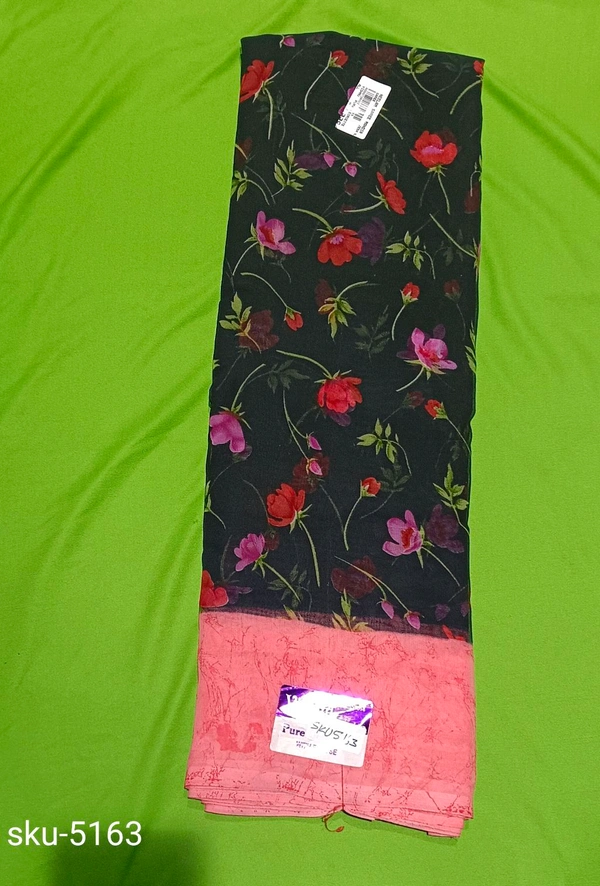 KALP FASHIONS POWDER  SAREE-SKU-5163 - NSM