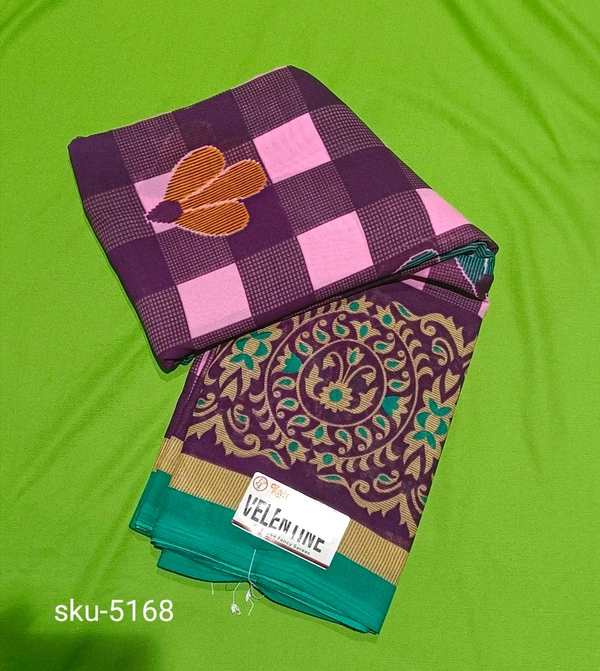 KALP FASHIONS POWDER  SAREE-SKU-5168 - NSM