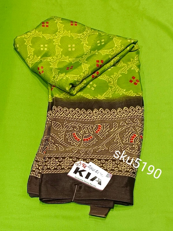 KALP FASHIONS POWDER  SAREE-SKU-5190 - KIA