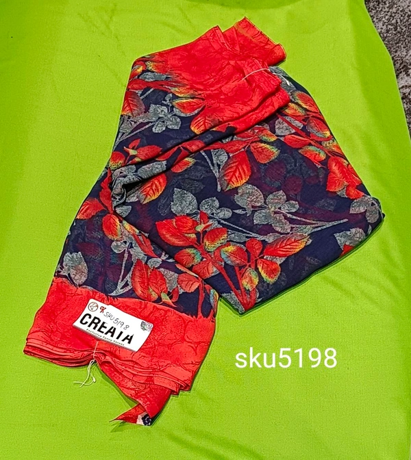 KALP FASHIONS POWDER  SAREE-SKU-5198 - CREATA