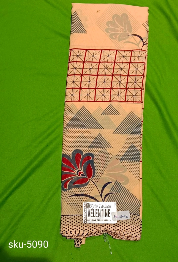 KALP FASHIONS POWDER  SAREE-SKU-5090 - NSM