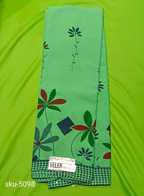 KALP FASHIONS POWDER  SAREE-SKU-5098 - NSM