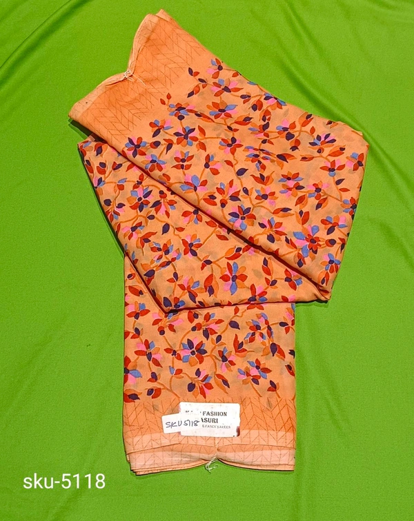 KALP FASHIONS POWDER  SAREE-SKU-5118 - NSM