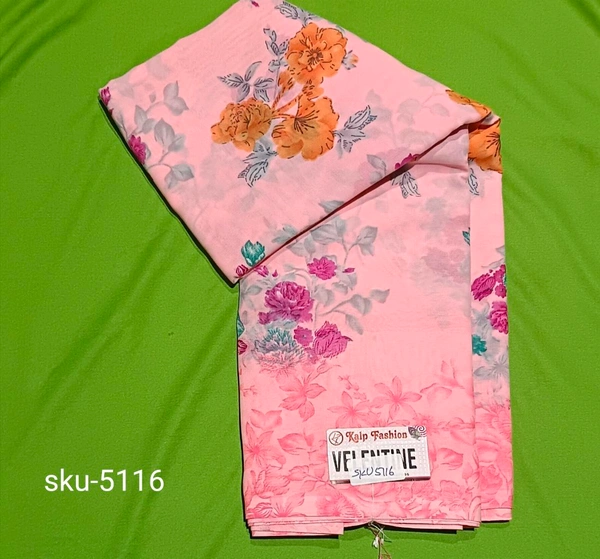 KALP FASHIONS POWDER  SAREE-SKU-5116 - NSM