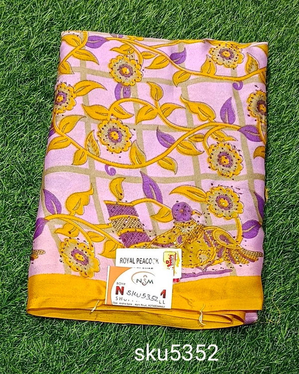 APPLE FANCEY SAREE-SKU-5352 - ROYAL PEACOCK
