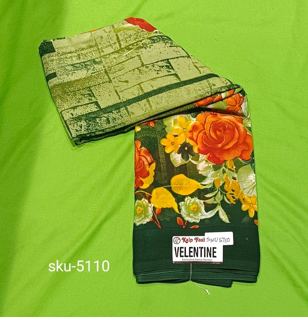 KALP FASHIONS POWDER  SAREE-SKU-5110 - NSM