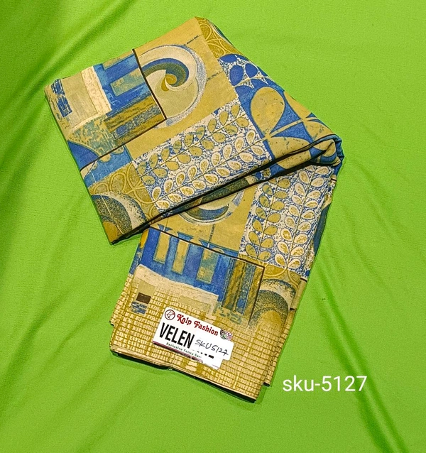 KALP FASHIONS POWDER  SAREE-SKU-5127 - NSM