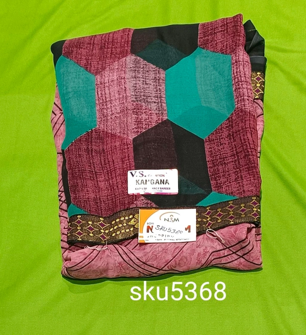 V.S FANCEY SAREE-SKU-5368 - KANGANA