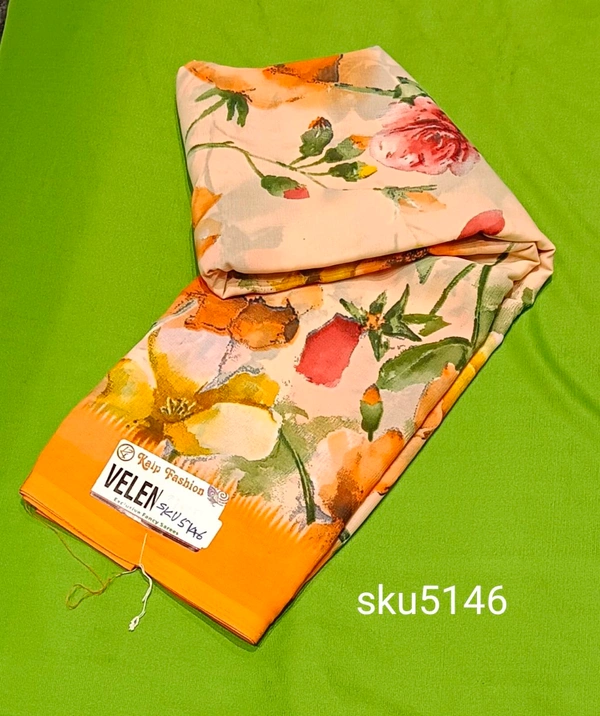 KALP FASHIONS POWDER  SAREE-SKU-5146 - NSM