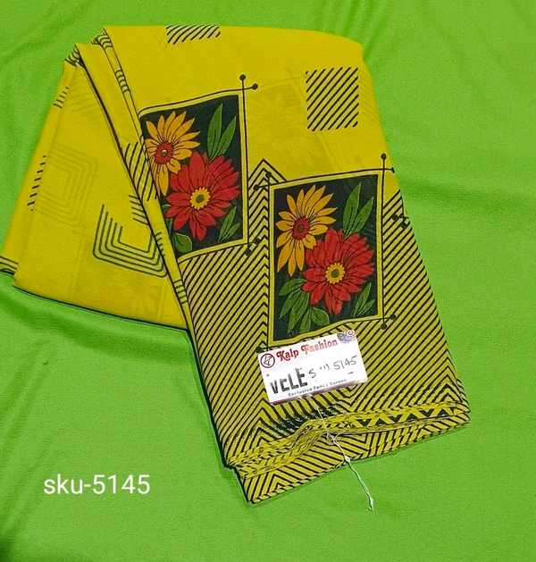 KALP FASHIONS POWDER  SAREE-SKU-5145 - NSM